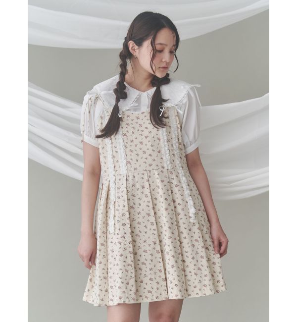 merry jenny「flowerプリーツミニワンピース」|ワンピース|