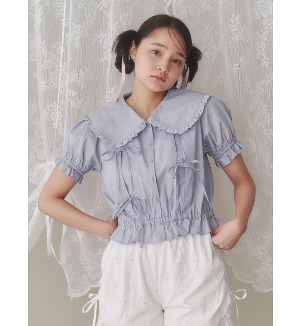 merry jenny「タックリボンブラウス」|シャツ・ブラウス|