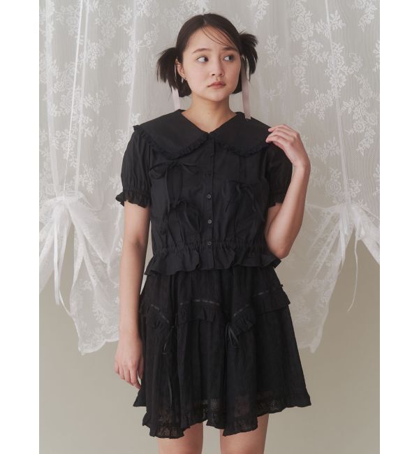 merry jenny「タックリボンブラウス」|シャツ・ブラウス|