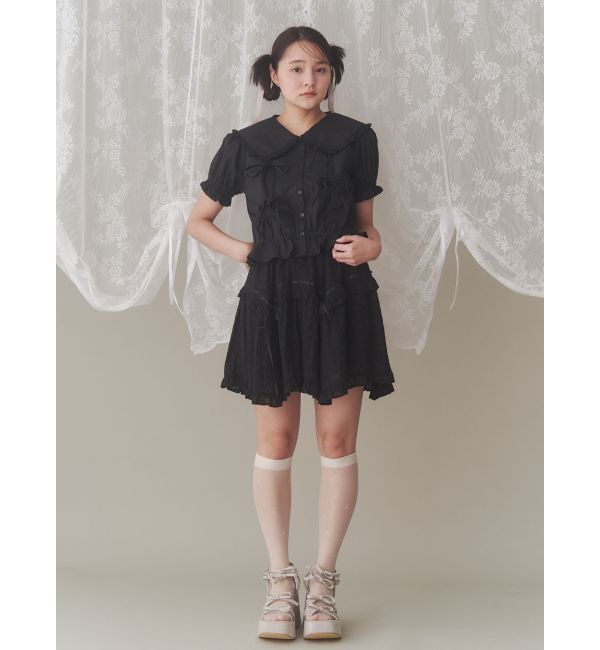 merry jenny「タックリボンブラウス」|シャツ・ブラウス|