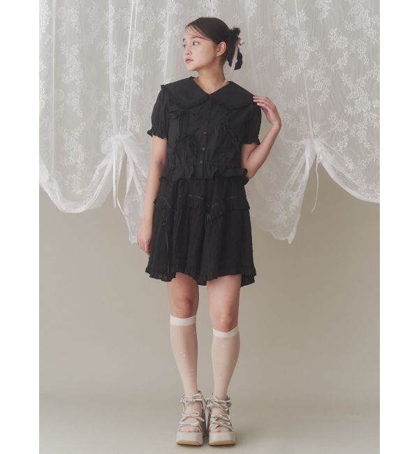 merry jenny「タックリボンブラウス」|シャツ・ブラウス|