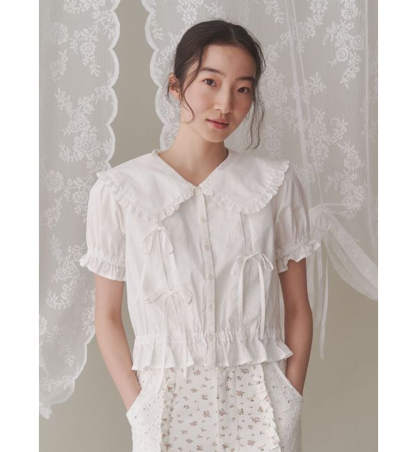 merry jenny「タックリボンブラウス」|シャツ・ブラウス|