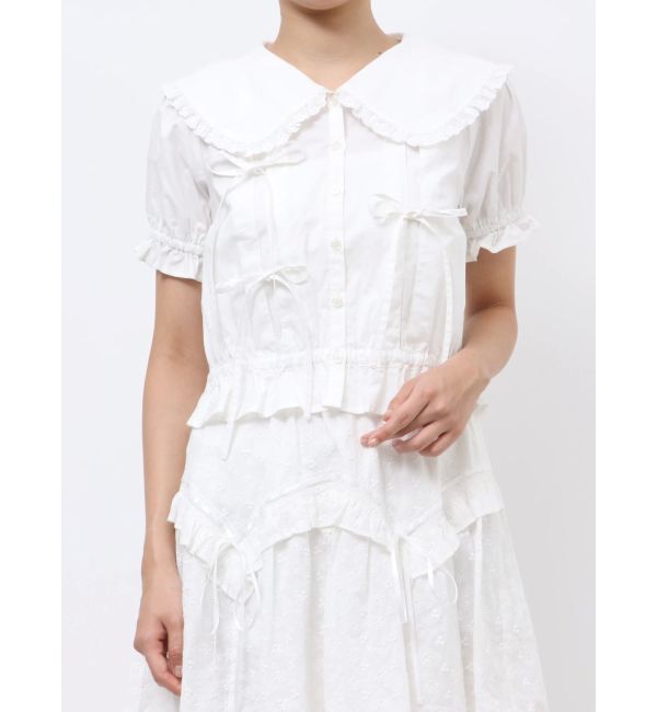 merry jenny「タックリボンブラウス」|シャツ・ブラウス|