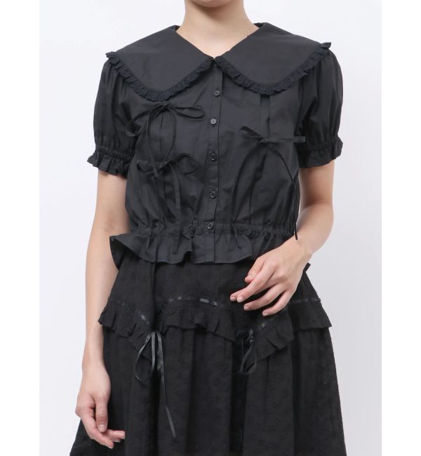 merry jenny「タックリボンブラウス」|シャツ・ブラウス|