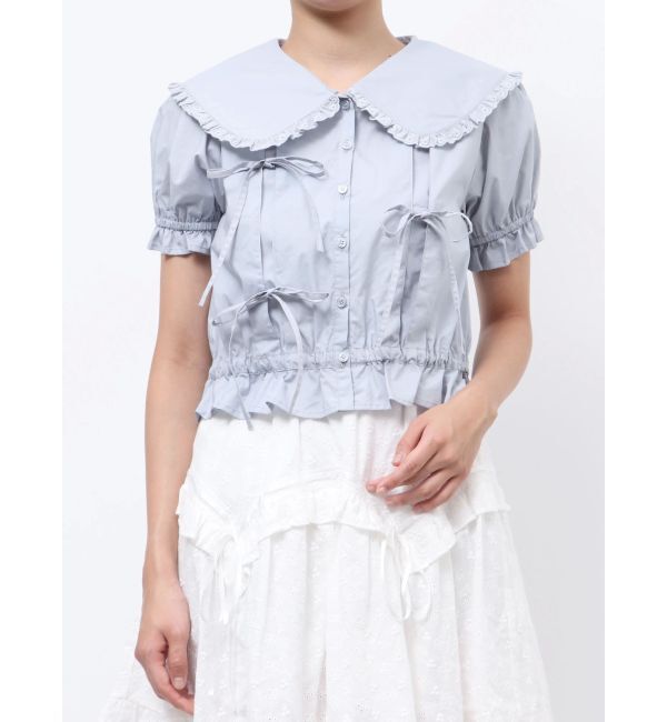 merry jenny「タックリボンブラウス」|シャツ・ブラウス|