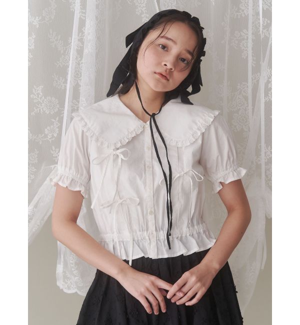 merry jenny「タックリボンブラウス」|シャツ・ブラウス|
