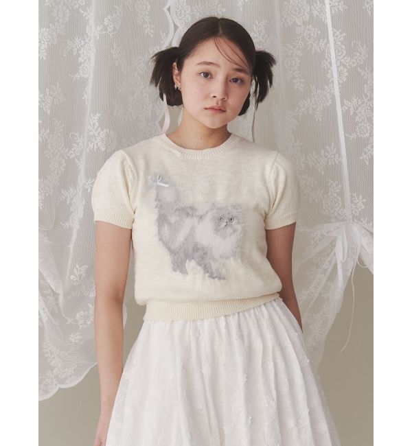 merry jenny「CATribbonニット」|ニット・セーター|