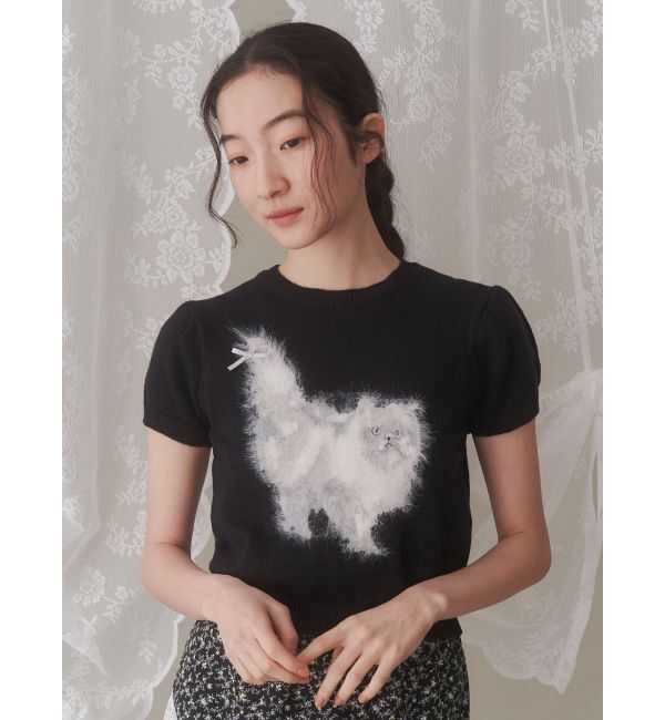 merry jenny「CATribbonニット」|ニット・セーター|