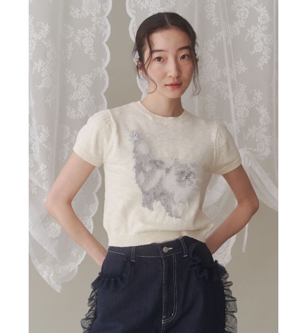 merry jenny「CATribbonニット」|ニット・セーター|