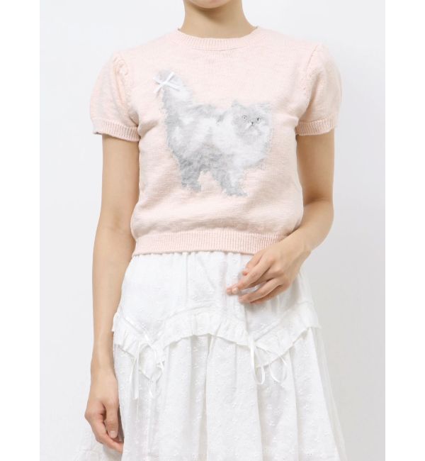 merry jenny「CATribbonニット」|ニット・セーター|