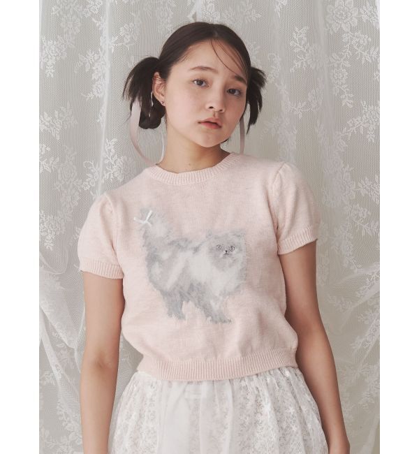 merry jenny「CATribbonニット」|ニット・セーター|