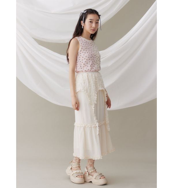 merry jenny「floral&times;floralカットタンクトップ」|タンクトップ|