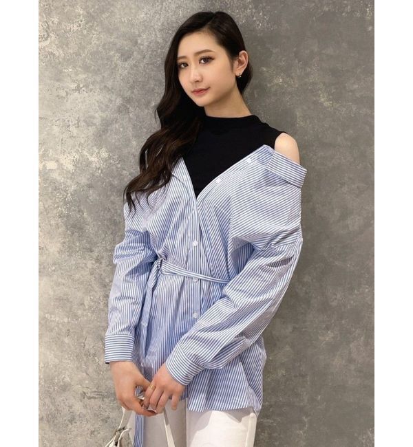 GYDA「ドッキングオフショルチュニックシャツ」|シャツ・ブラウス|