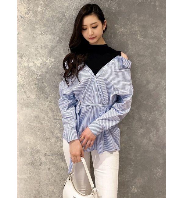 GYDA「ドッキングオフショルチュニックシャツ」|シャツ・ブラウス|