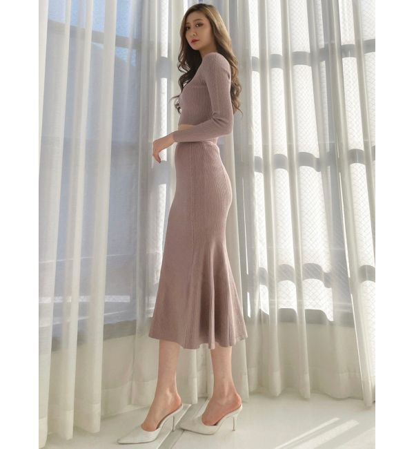 GYDA「【SETUP着用可】ソフトマーメイドミニケーブルスカート」|スカート|