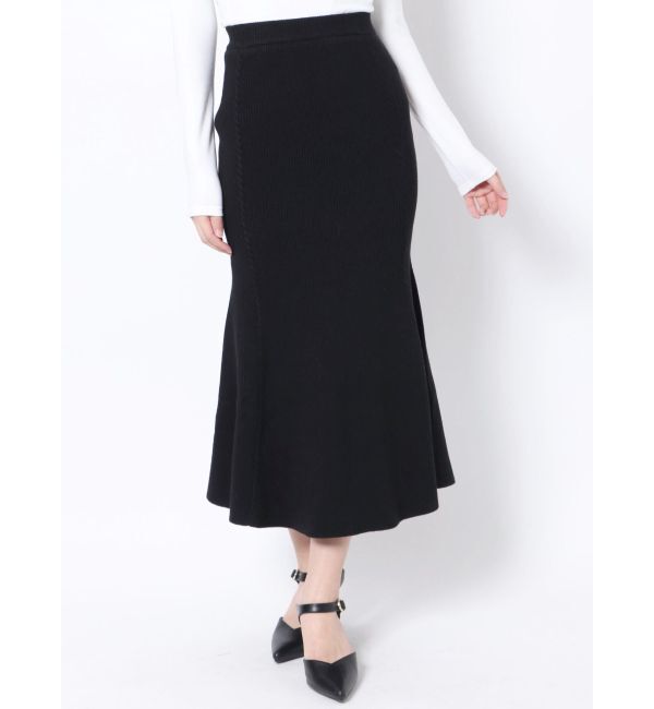 GYDA「【SETUP着用可】ソフトマーメイドミニケーブルスカート」|スカート|ブラック