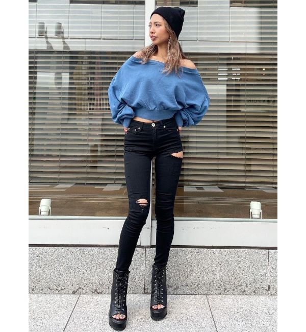 GYDA「ミドルウエストSIDE RIPPEDカラースキニーパンツ」|その他|