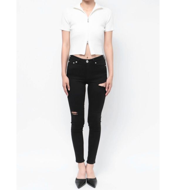 GYDA「ミドルウエストSIDE RIPPEDカラースキニーパンツ」|その他|