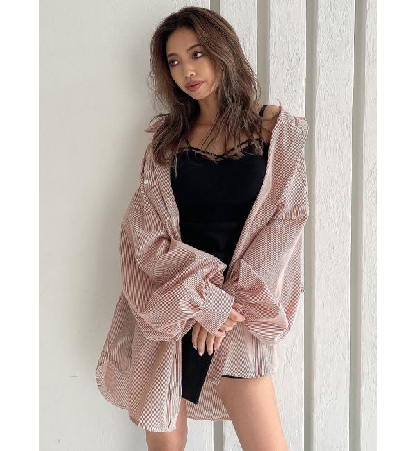 GYDA「ストライプオーバーシャツ」|シャツ・ブラウス|