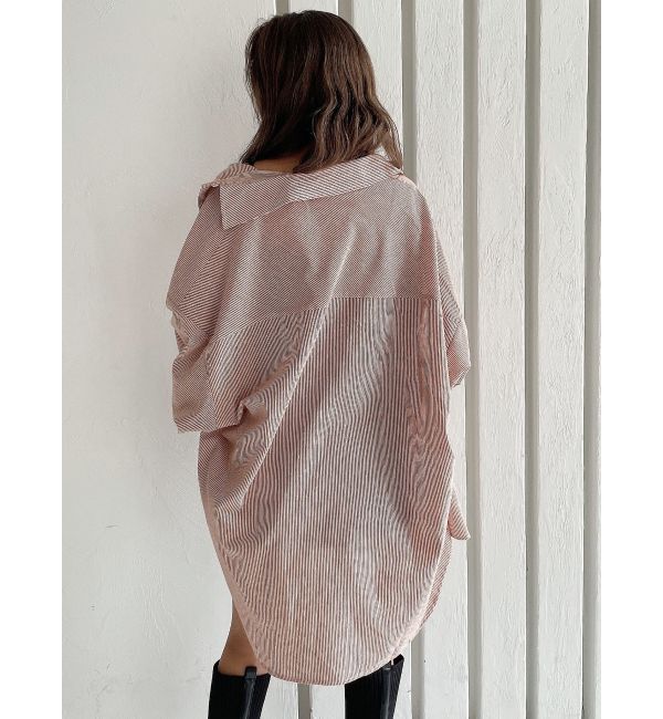 GYDA「ストライプオーバーシャツ」|シャツ・ブラウス|