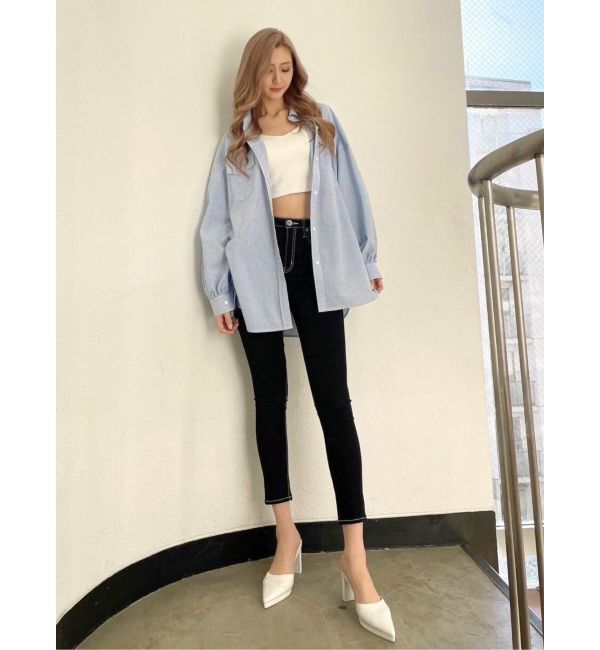 GYDA「ストライプオーバーシャツ」|シャツ・ブラウス|