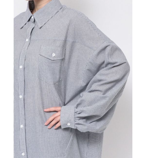 GYDA「ストライプオーバーシャツ」|シャツ・ブラウス|
