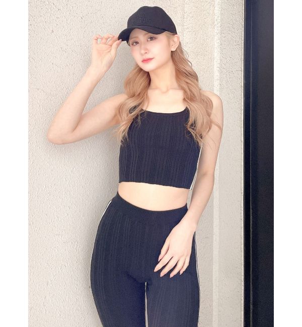GYDA「サイドラインニットタンクトップ【SETUP着用可】」|ニット・セーター|