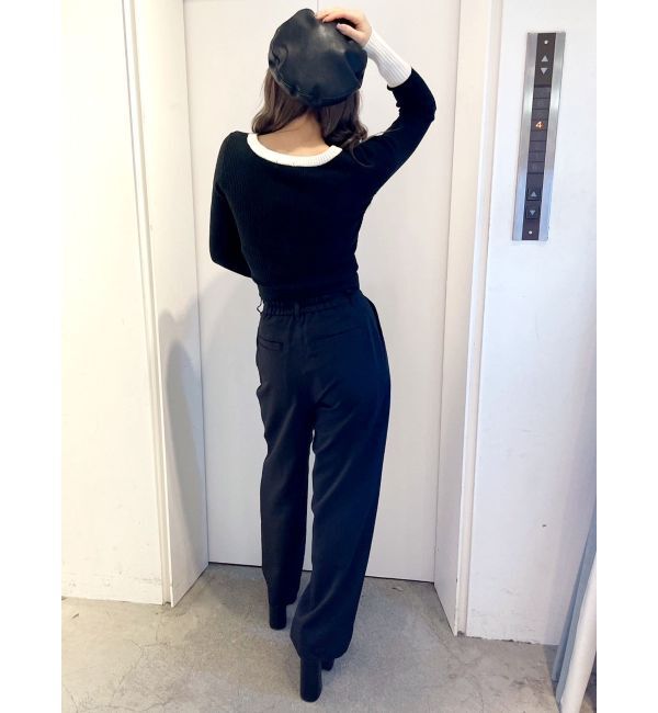 GYDA「ハイウエストタックワイドスラックスパンツ」|その他|