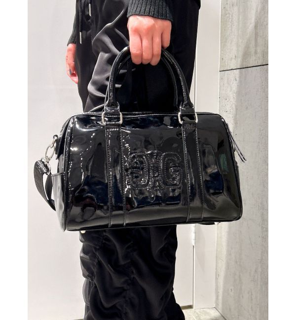 GYDA「2WAYエナメルボストンBAG」|ボストンバッグ|ブラック