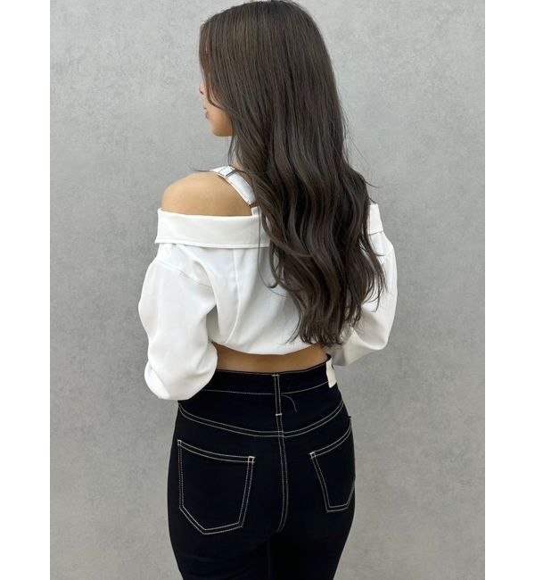 GYDA「Symmetry GYDAオフショルシャツブラウス」|シャツ・ブラウス|