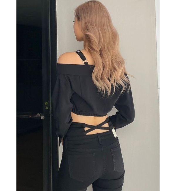 GYDA「Symmetry GYDAオフショルシャツブラウス」|シャツ・ブラウス|