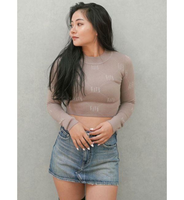 GYDA「GYGY patternプチハイニットトップス」|ニット・セーター|