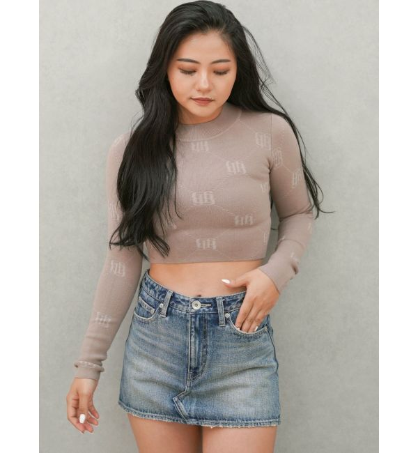 GYDA「GYGY patternプチハイニットトップス」|ニット・セーター|