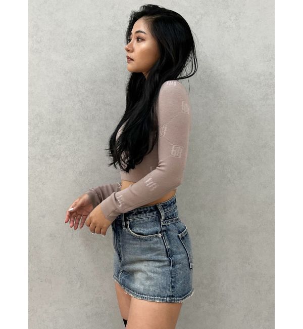 GYDA「GYGY patternプチハイニットトップス」|ニット・セーター|