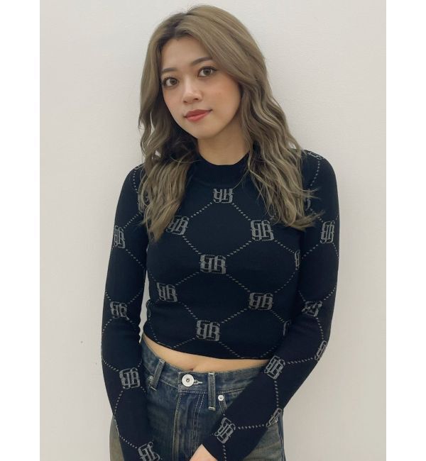 GYDA「GYGY patternプチハイニットトップス」|ニット・セーター|