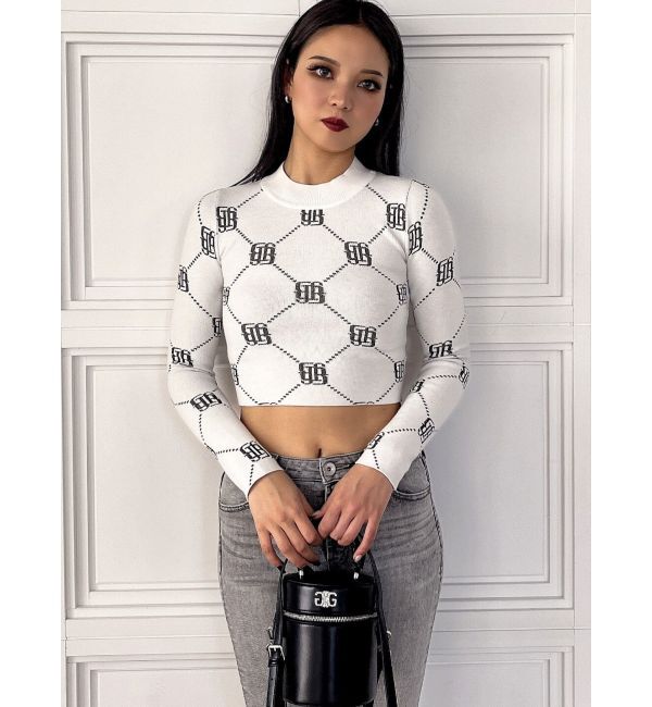 GYDA「GYGY patternプチハイニットトップス」|ニット・セーター|