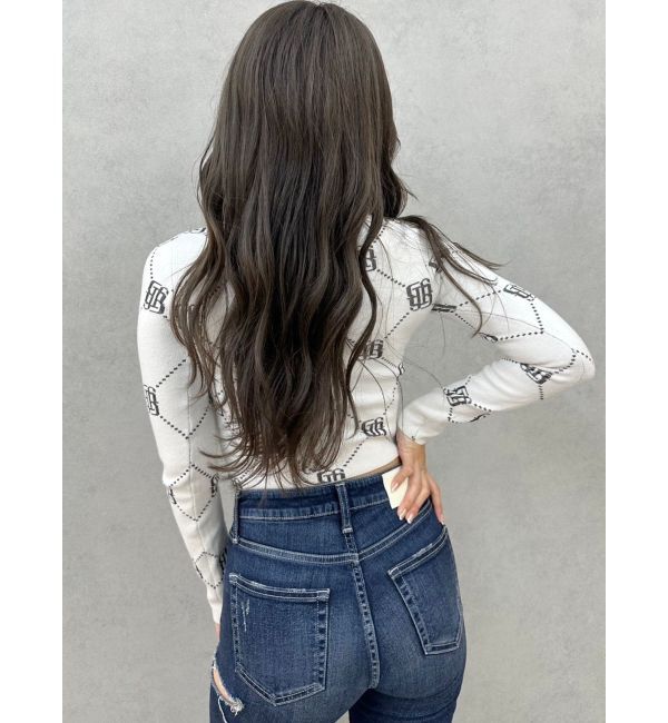 GYDA「GYGY patternプチハイニットトップス」|ニット・セーター|