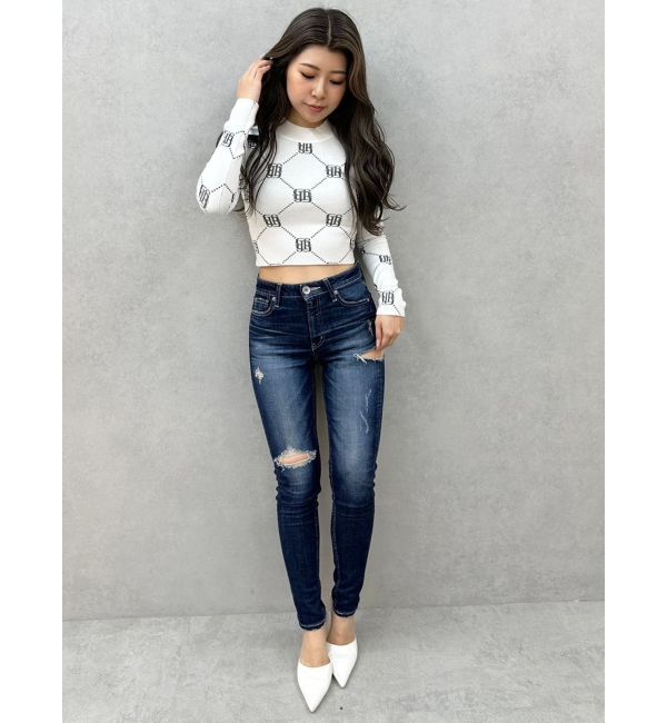 GYDA「GYGY patternプチハイニットトップス」|ニット・セーター|