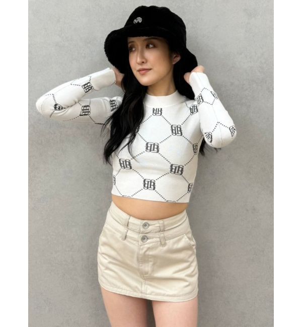 GYDA「GYGY patternプチハイニットトップス」|ニット・セーター|