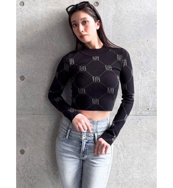 GYDA「GYGY patternプチハイニットトップス」|ニット・セーター|