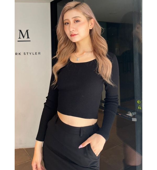 GYDA「GYGYエンボスニットトップス」|ニット・セーター|