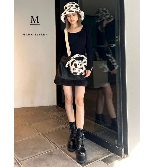 GYDA「GYGYエンボスニットトップス」|ニット・セーター|