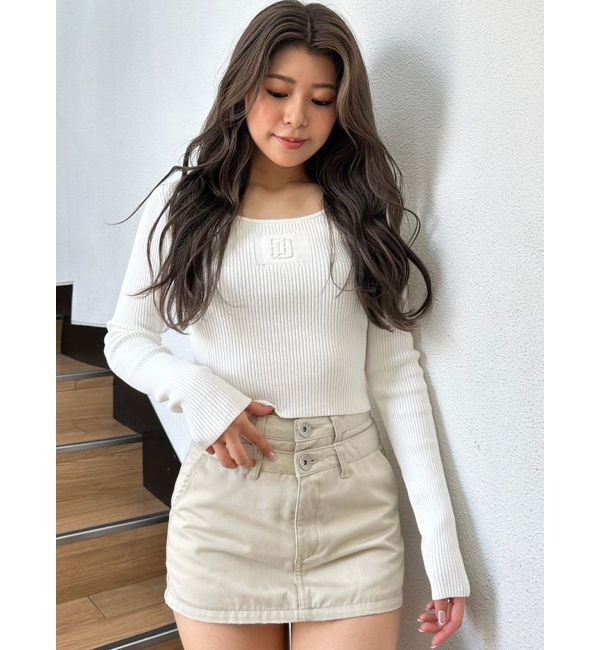 GYDA「GYGYエンボスニットトップス」|ニット・セーター|