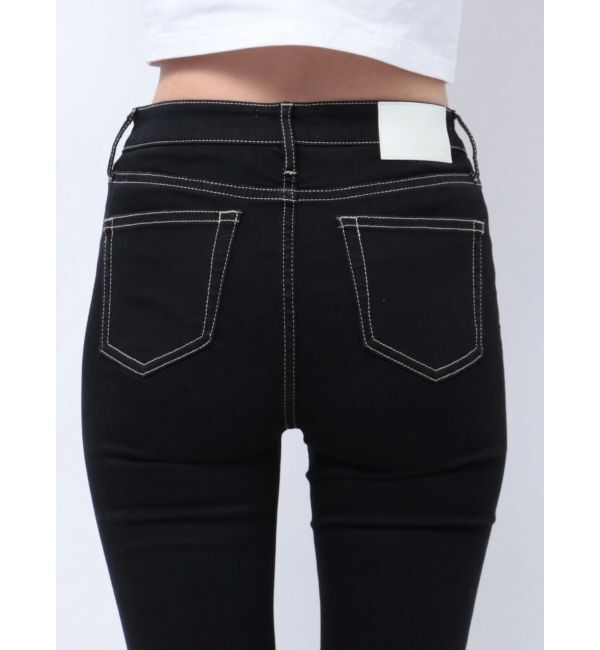 GYDA「ミドルウエストワンウォッシュスキニーパンツ」|デニム|