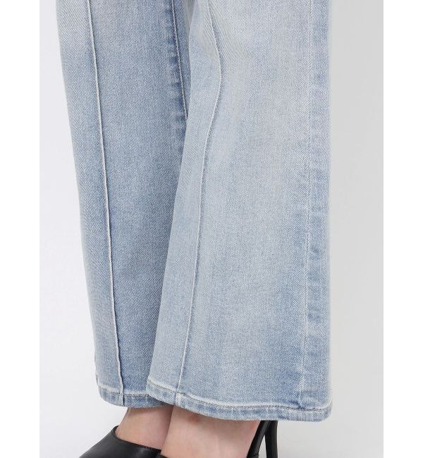 GYDA「BACKリボンデニムロンパース」|オールインワン|