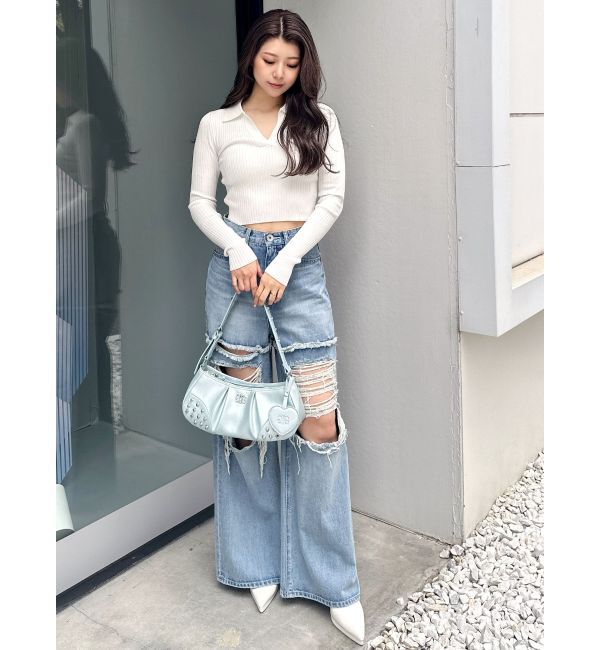 GYDA「POLOニットトップス」|ニット・セーター|