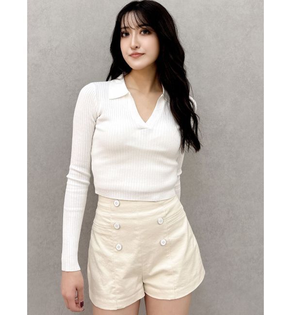 GYDA「POLOニットトップス」|ニット・セーター|