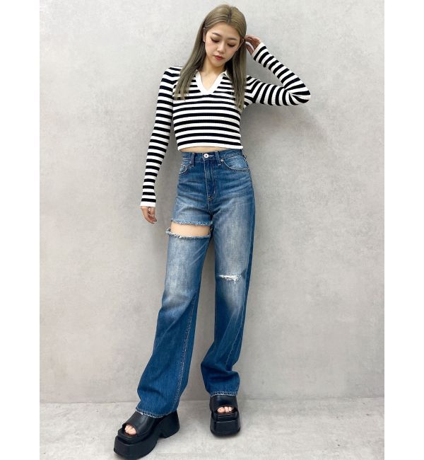 GYDA「POLOニットトップス」|ニット・セーター|