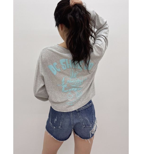 GYDA「ハイウエストBACK RIPPEDデニムショートパンツ」|デニム|