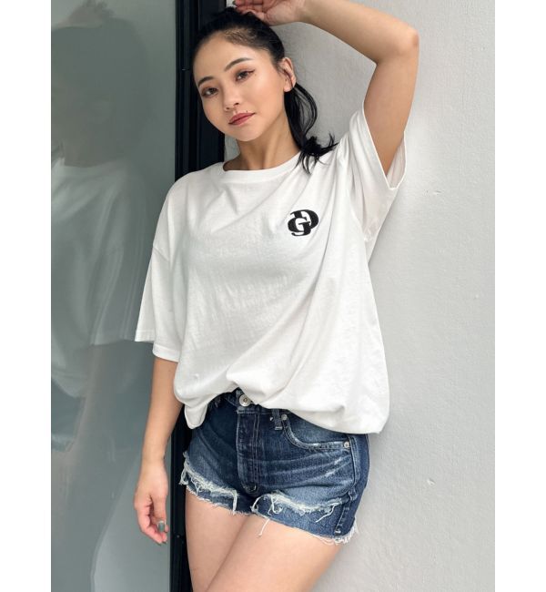 GYDA「ハイウエストBACK RIPPEDデニムショートパンツ」|デニム|